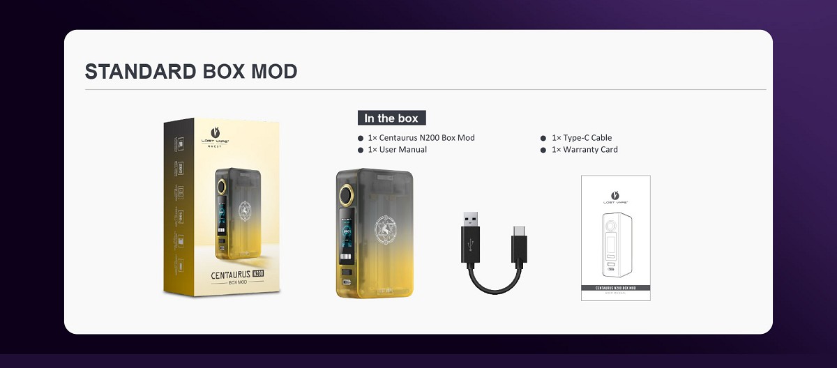 centaurus n200 box mod 200w 2x 18650 by lost vape 13